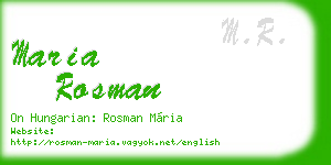 maria rosman business card